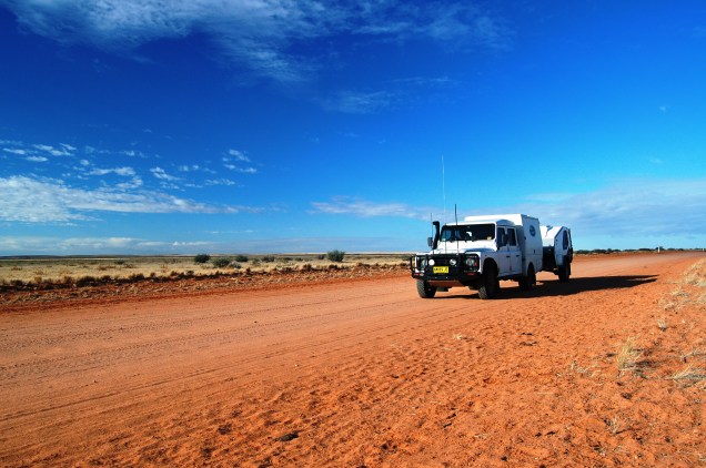 The Landy, Outback Australia (with antennas for the communication radios)