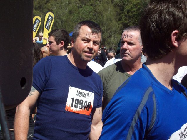 Ray and Baz line up for Tough Mudder