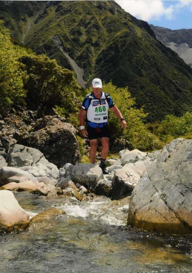 Baz crossing Goat's Pass - Coast to Coast Race New Zealand