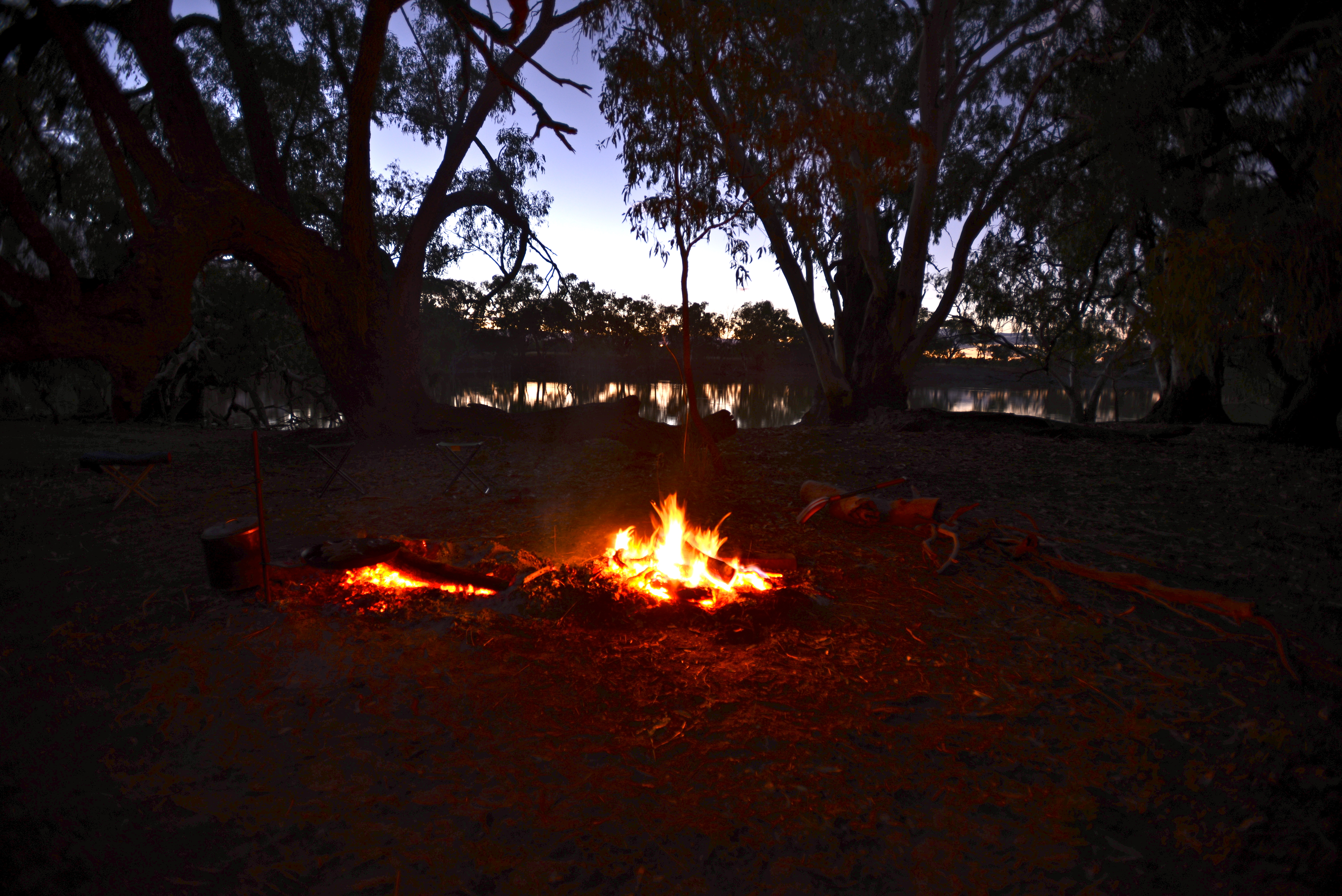 Around the fire - Trilby Station, Outback Australia